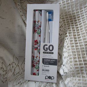 New Portable Go- Sonic toothbrush & extra Brush head -Floral-